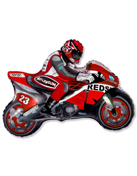 25in Party Red Motorcycle Balloon - Joker Party Supply