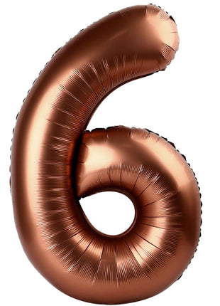 34in Party Coffee Number 6 Balloon - Joker Party Supply