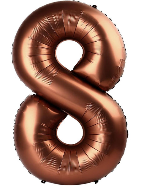 34in Party Coffee Number 8 Balloon - Joker Party Supply