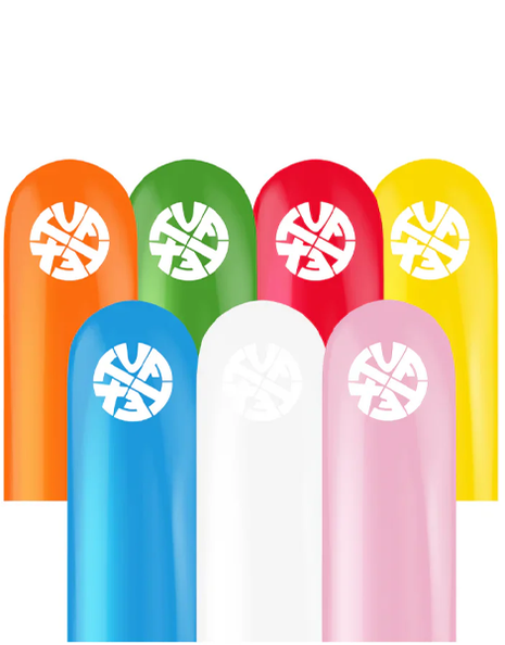 260 Tuftex Standard Assorted With White 50ct - Joker Party Supply