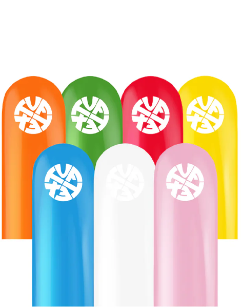 260 Tuftex Standard Assorted With White 50ct - Joker Party Supply