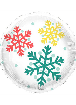18in Tuftex Christmas Feelin Festive Snowflake Balloon - Joker Party Supply