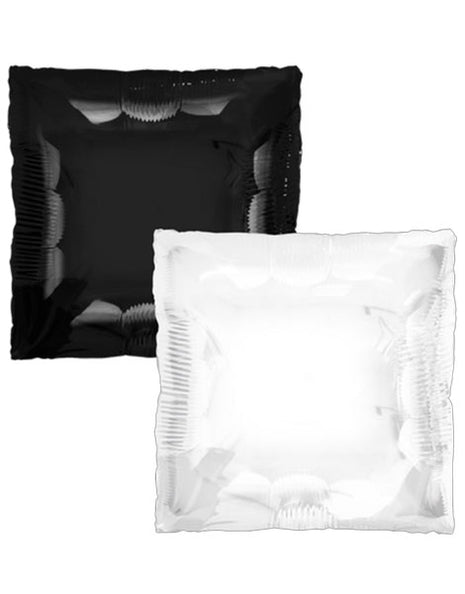 Globo cuadrado blanco y negro Tuftex de 24 pulgadas