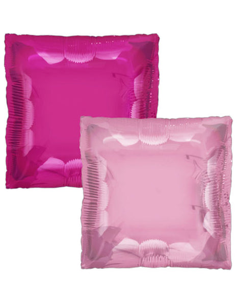 Globo cuadrado rosa Tuftex de 24 pulgadas