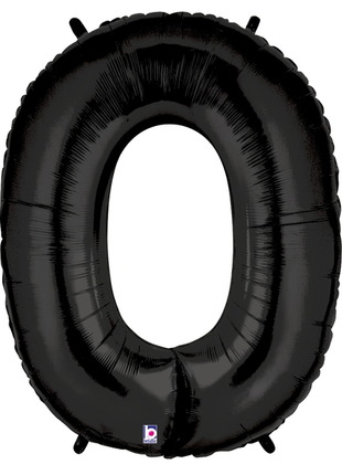34in Betallic Black Letter O Megaloons - Joker Party Supply