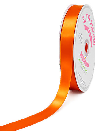 7/8in Single Face Satin Orange Ribbon 100Yds
