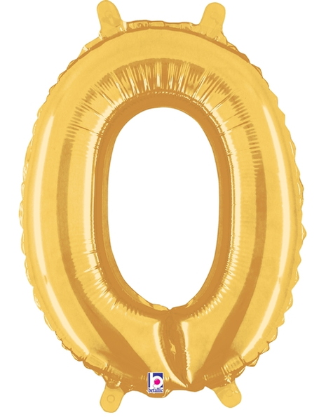 34in Betallic Gold Letter O Megaloons - Joker Party Supply