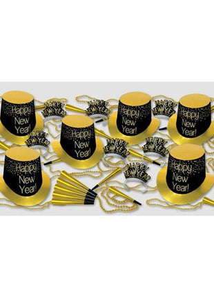 Gold Afterdark New Years Party Kit For 50 People