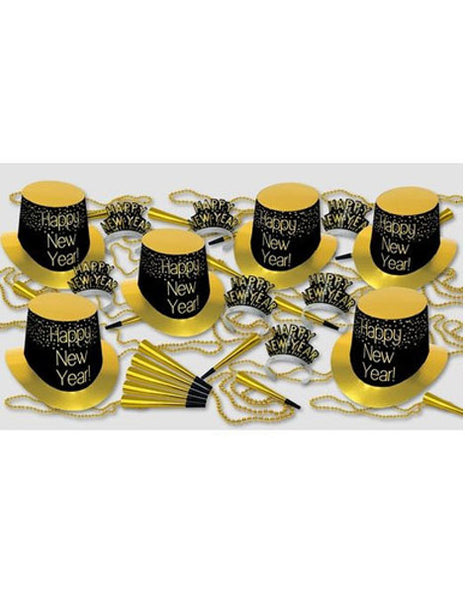 Gold Afterdark New Years Party Kit For 50 People