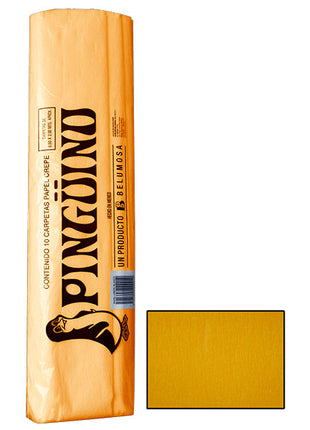 Pinguino Papel Crepe/Crepe Paper Amarrillo Huevo 10 Ojas/10 Sheets