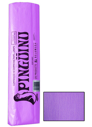 Pinguino Papel Crepe/Crepe Paper Lilac 10 Ojas/10 Sheets