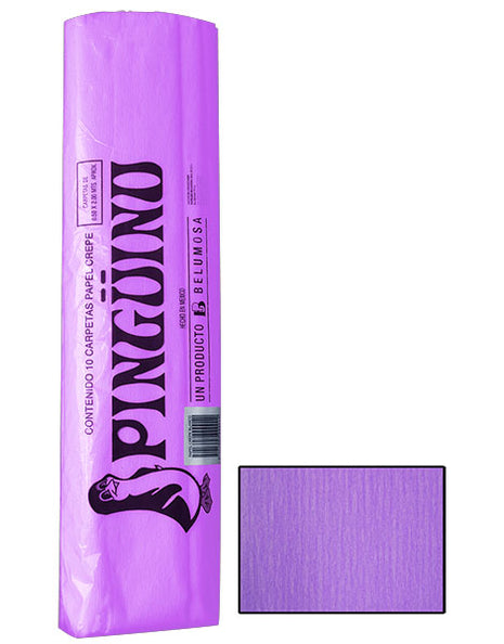 Pinguino Papel Crepe/Crepe Paper Lilac 10 Ojas/10 Sheets