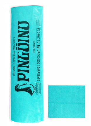 Pinguino Papel Crepe/Crepe Paper Turquesa 10 Ojas/10 Sheets