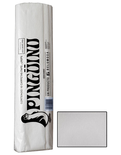 Pinguino Papel Crepe/Crepe Paper White 10 Ojas/10 Sheets