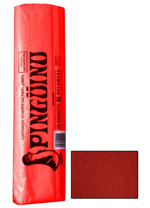 Pinguino Papel Crepe/Crepe Paper Rojo 10 Ojas/10 Sheets