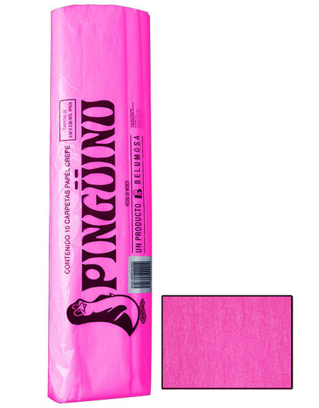 Pinguino Papel Crepe/Crepe Paper Rosa Mexicano 10 Ojas/10 Sheets