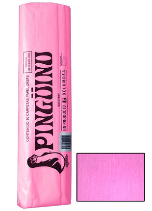 Pinguino Papel Crepe/Crepe Paper Rosa Palido 10 Ojas/10 Sheets