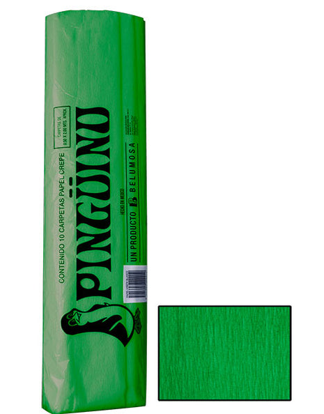 Pinguino Papel Crepe/Crepe Paper Verde Bandera 10 Ojas/10 Sheets