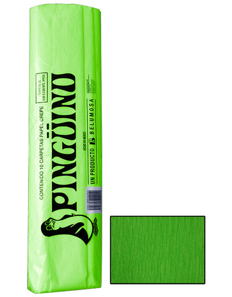 Pinguino Papel Crepe/Crepe Paper Verder Limon 10 Ojas/10 Sheets