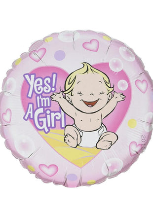 Globo Sí Soy Niña Qualatex de 18 pulgadas