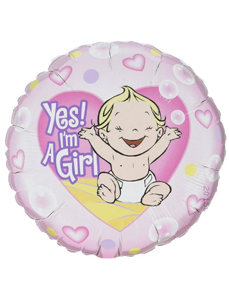 Globo Sí Soy Niña Qualatex de 18 pulgadas