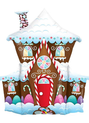37in Qualatex Gingerbread House Balloon - Joker Party Supply