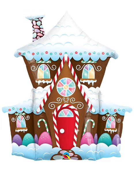 37in Qualatex Gingerbread House Balloon - Joker Party Supply