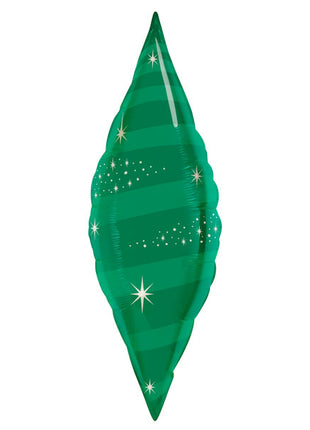 38in Qualatex Emerald Green Taper Swirl Balloon