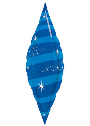 38in Qualatex Sapphire Blue Taper Swirl Balloon