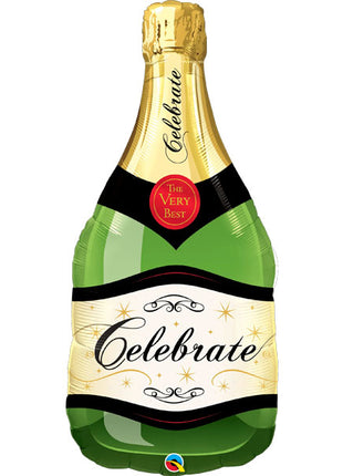 39in Qualatex Celebrate Champagne Bottle Balloon - Joker Party Supply