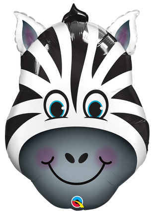 32in Qualatex Zany Zebra Balloon - Joker Party Supply