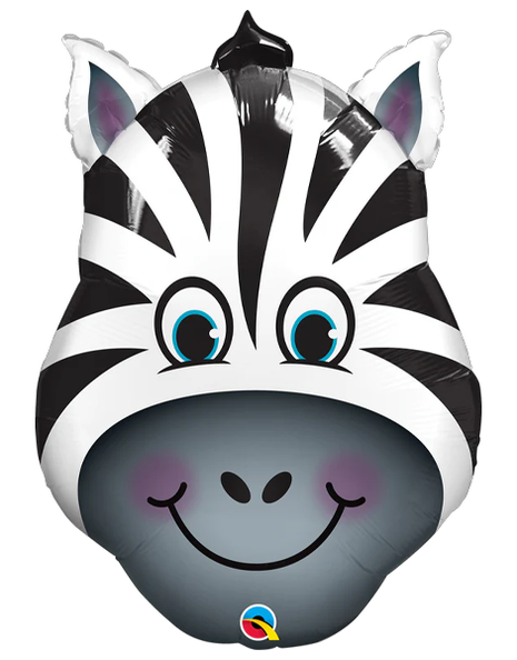 32in Qualatex Zany Zebra Balloon - Joker Party Supply