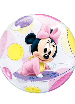 22in Qualatex Baby Minnie Bubble Balloon - Joker Party Supply