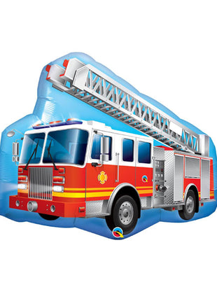 36in Qualatex Red Fire Truck Balloon - Joker Party Supply