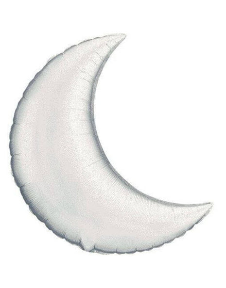 35in Qualatex Silver Moon Crest Balloon