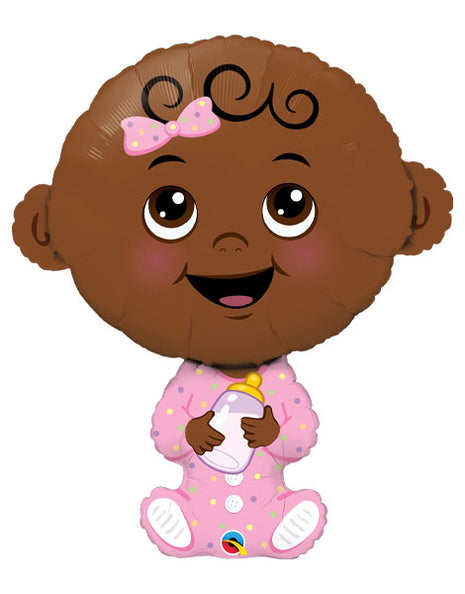 38in Qualatex Baby Girl Balloon - Joker Party Supply