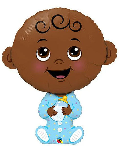 38in Qualatex Baby Boy Balloon - Joker Party Supply