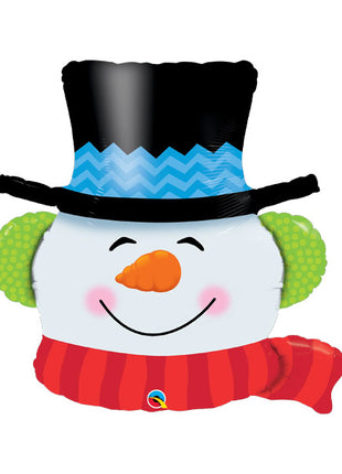 36in Qualatex Smilin Snowman Balloon - Joker Party Supply