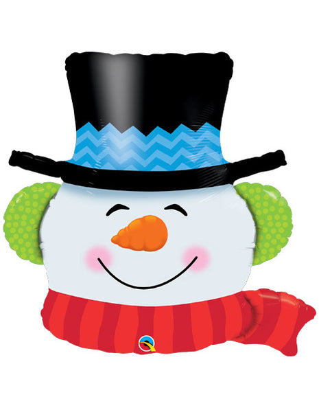 36in Qualatex Smilin Snowman Balloon - Joker Party Supply