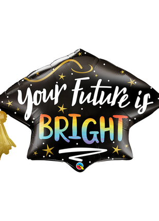 Globo de graduación Qualatex "Tu futuro es brillante" de 41 pulgadas