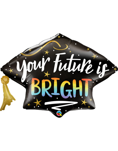 Globo de graduación Qualatex "Tu futuro es brillante" de 41 pulgadas