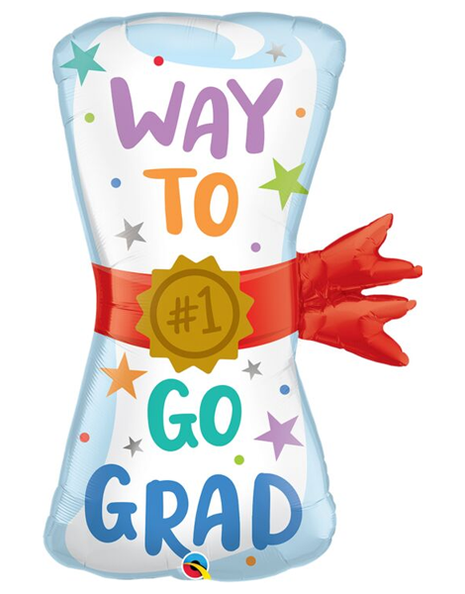 Globo de diploma Qualatex Way To Go de 36 pulgadas