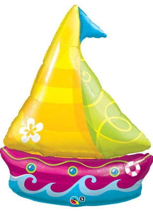 40in Qualatex Tropical Sailboat Balloon - Joker Party Supply
