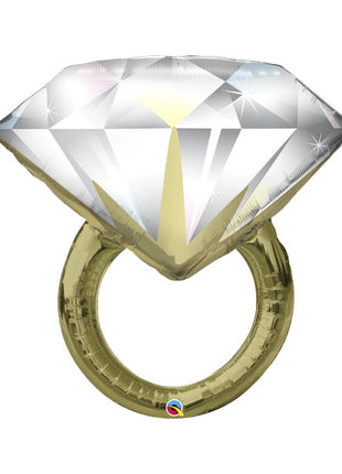 37in Qualatex Diamond Wedding Ring Balloon - Joker Party Supply