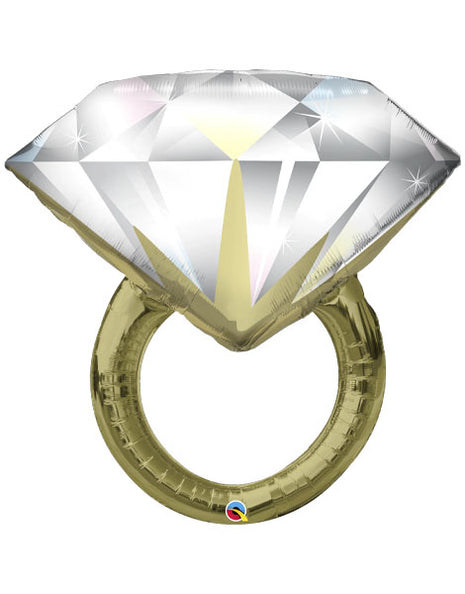 37in Qualatex Diamond Wedding Ring Balloon - Joker Party Supply