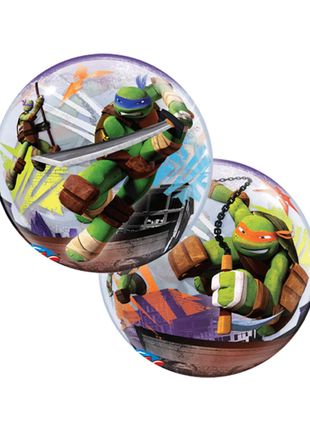 22in Qualatex Teenage Mutant Ninja Turtles Bubble Balloons - Joker Party Supply