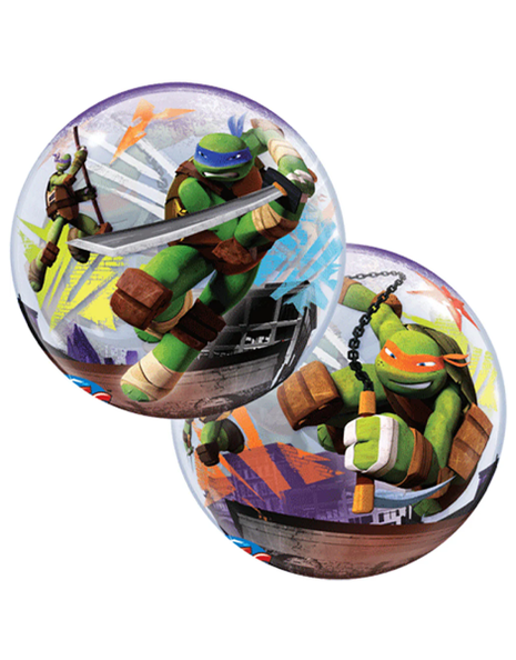 22in Qualatex Teenage Mutant Ninja Turtles Bubble Balloons - Joker Party Supply