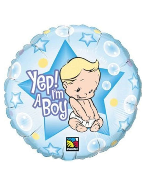 Globo Qualatex de 45 cm "Sí, soy un niño"