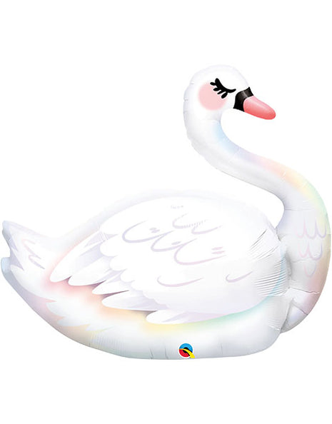 25in Qualatex Graceful Swan Balloon - Joker Party Supply