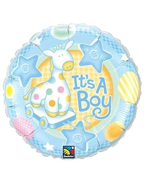Globo de poni suave "It's A Boy" de Qualatex de 18 pulgadas